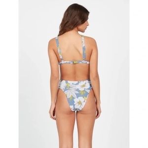 VOLCOM bikini bottom floral print highest cut size M no tag size medium